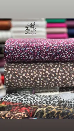 پارچه لینن کرکی گلدار - 2 طرح