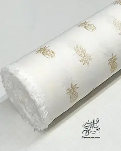 پارچه لینن طلاکوب طرح آناناس