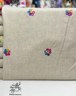 پارچه لینن کنفی گلدوزی - 7 طرح زیبا