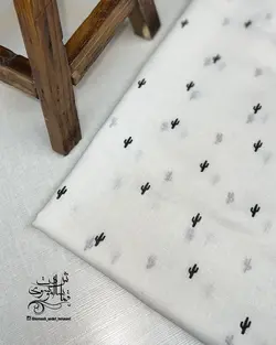 پارچه لینن طرح کاکتوس