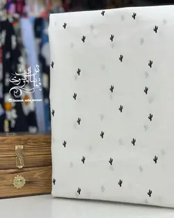 پارچه لینن طرح کاکتوس