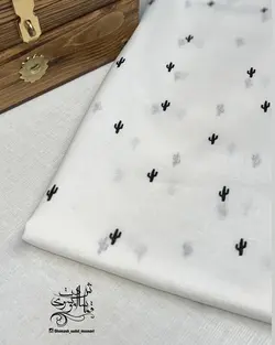 پارچه لینن طرح کاکتوس