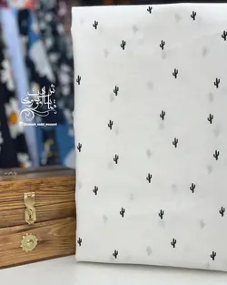 پارچه لینن طرح کاکتوس