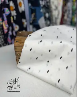 پارچه لینن طرح کاکتوس