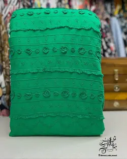 پارچه خامه دوزی گل برجسته 7 رنگ