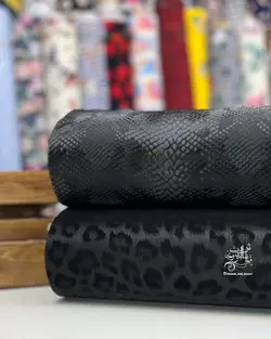 پارچه چرم پشت سوییت در دو طرح پوست پلنگی و پوست ماری