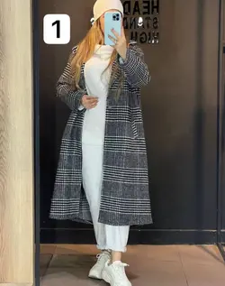 توييت چهارخونه پشمی ترك - 2 رنگ