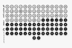عکس PNG آماده کاور هایلایت آموزش زبان سیاه و سفید اینستاگرام [HCP183]