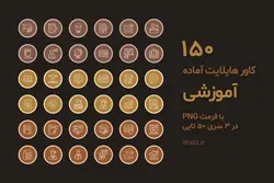 150 عکس کاور هایلایت تدریس و آموزش آماده اینستاگرام- قهوه ای [HCP213]