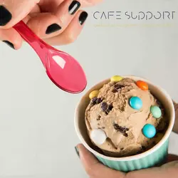 قاشق بستنی یکبار مصرف مدل لوکس 01 رنگارنگ