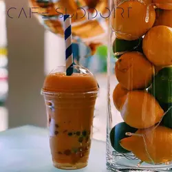 لیوان شیک یکبار مصرف همراه با درب حبابی 400 میلی لیتر