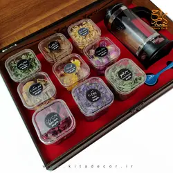 جعبه چوبی هدیه دمنوش سلامتی کد ps215 | کیتادکور