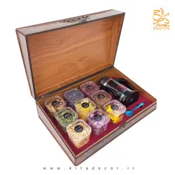جعبه چوبی هدیه دمنوش سلامتی کد ps215 | کیتادکور