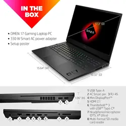 لپ تاپ گیمینگ اچ پی اومن HP Omen 17 پردازنده Core i7 نسل سیزدهم گرافیک انویدیا RTX