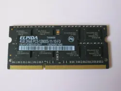 رم لپ تاپ الپیدا مدل DDR3 PC3 12800S MHz ظرفیت 4 گیگابایت ا ELPIDA DDR3 PC3 12800s MHz RAM 4GB