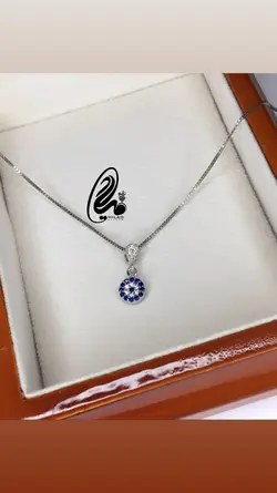 گردنبند نقره چشم نظر کد J67343