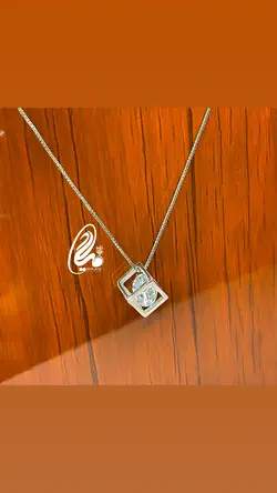 گردنبند مکعب نقره کد Q7574