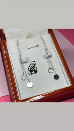 گوشواره آویز نقره کد Q75124