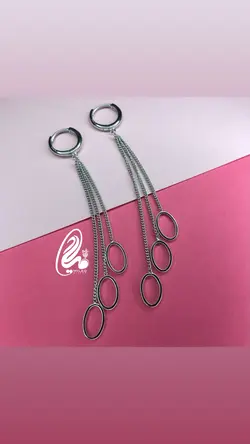 گوشواره آویز نقره کد Q75732