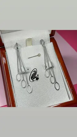 گوشواره آویز نقره کد Q75732