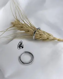 گوشواره حلقه ای نقره کد Q27741