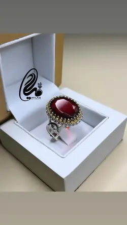 انگشتر یاقوت سرخ مردانه کد M97693