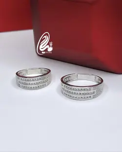 حلقه ست نقره برلیان جواهری کد H76743