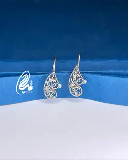گوشواره نقره ملیله کاری کد Q97853