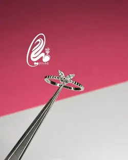 انگشتر مینیمال پروانه کد N7473
