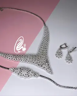 سرویس نقره برلیان جواهری کد Sb8758