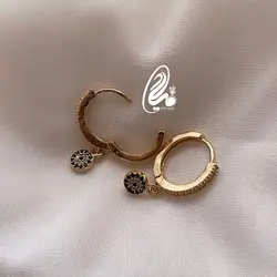 گوشواره کلیپسی چشم نظر استیل کد J2342