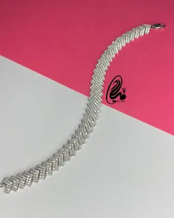 دستبند نقره جواهری کد D56421