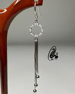 گوشواره نقره جواهری کد Q53111