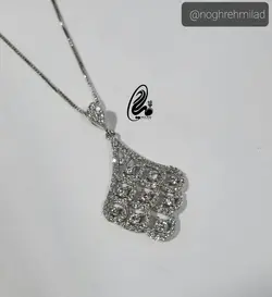 گردنبند نقره برلیان جواهری کد Q8795