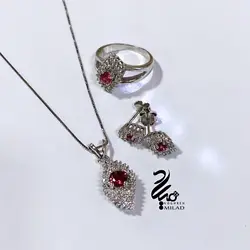 نیم ست نقره یاقوت سرخ کد NS9301