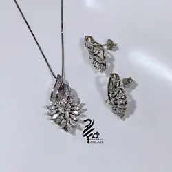 نیم ست نقره جواهری کد NS5490