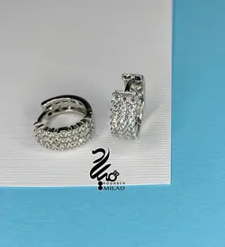 گوشواره نقره جواهری کد Q8665