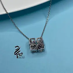 گردنبند نقره مدل لاو کد J8656