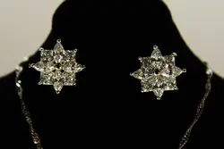 نیم ست طرح جواهر مارکیز و باگت