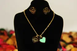 نیم ست طلایی قلب تیفانی