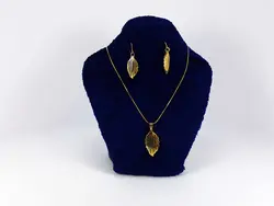 نیم ست مشابه طلا طرح برگ