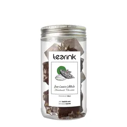 شکلات شیری بیسکویت فندق 150 گرمی شیشه ای tearink - تیرینک | دمنوش، قهوه، چای، شکلات