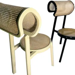 صندلی حصیری پشت خمیده