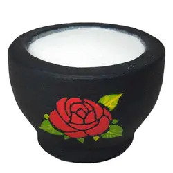 نمکدان سنگی نقاشی شده طرح گلبرگ