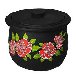 دیزی سنگی 4 نفره نقاشی شده طرح گلسرخ