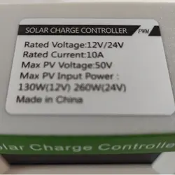 شارژ کنترلر 10 آمپر 12/24 ولت PWM برند سانکس Sunex مدل NT-10