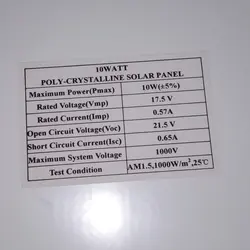 پنل خورشیدی 10 وات پلی کریستال Topray Solar مدل TPS107S-10W