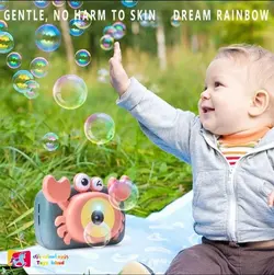 حباب ساز موزیکال و چراغ دار طرح خرچنگ اسباب بازی