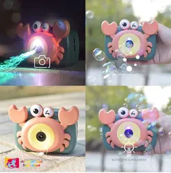 حباب ساز موزیکال و چراغ دار طرح خرچنگ اسباب بازی