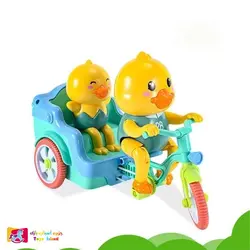 اسباب بازی موزیکال طرح اردک سه چرخه سوار